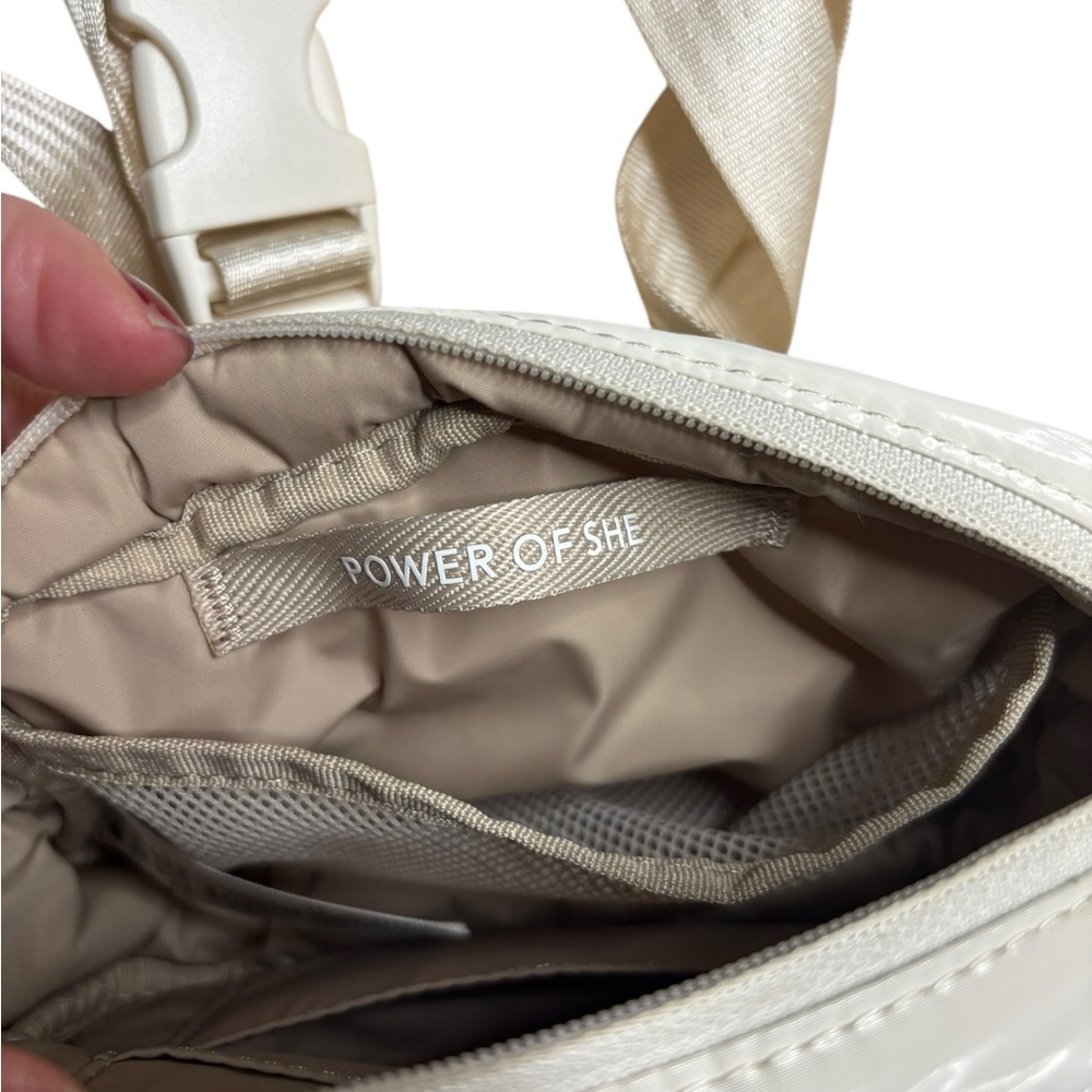 Athleta Quilted Belt Bag Cream Ivory Adjustable Strap Power of She - Picture 5 of 8